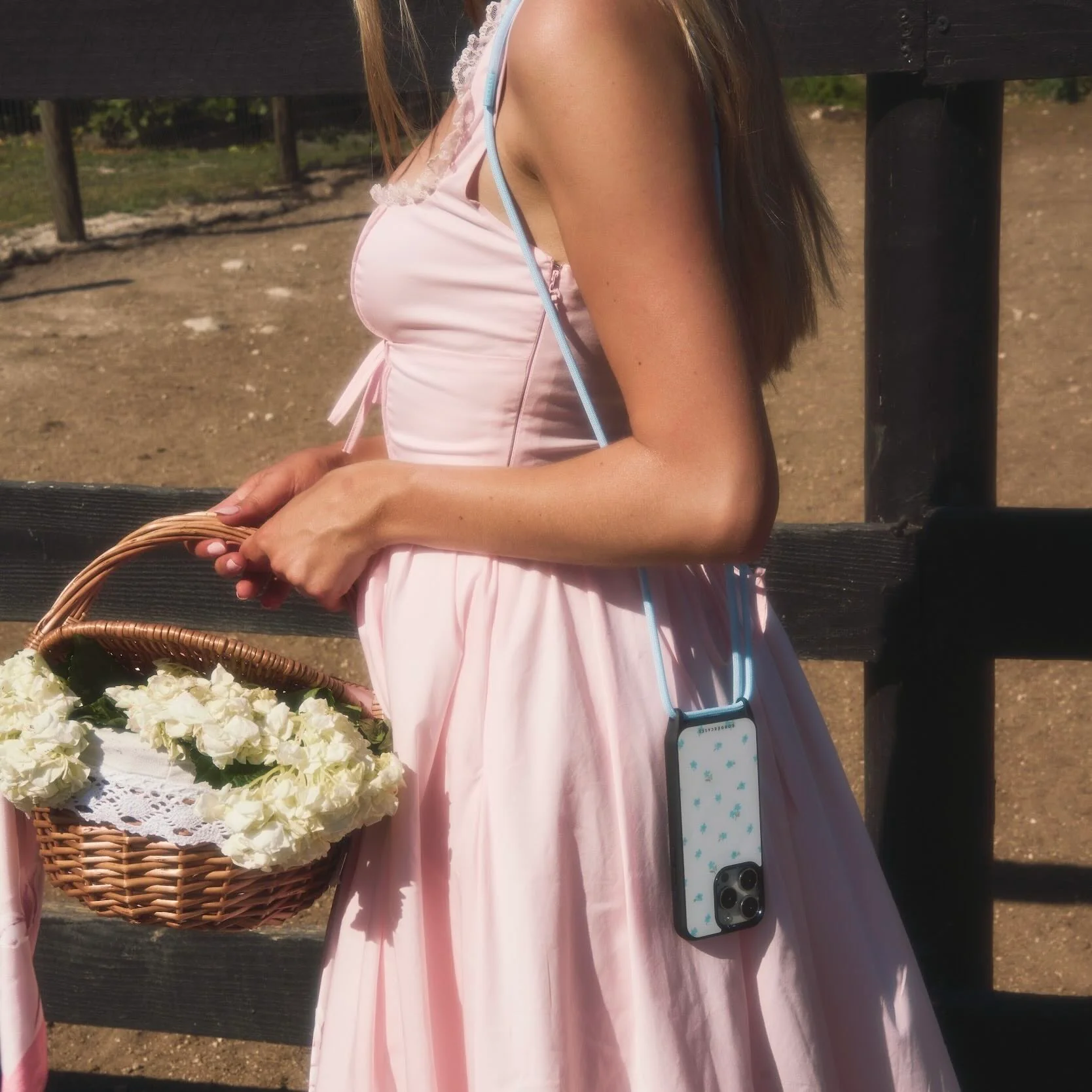 Cairo Phone Strap Set Floral Powder Blue - Image 4