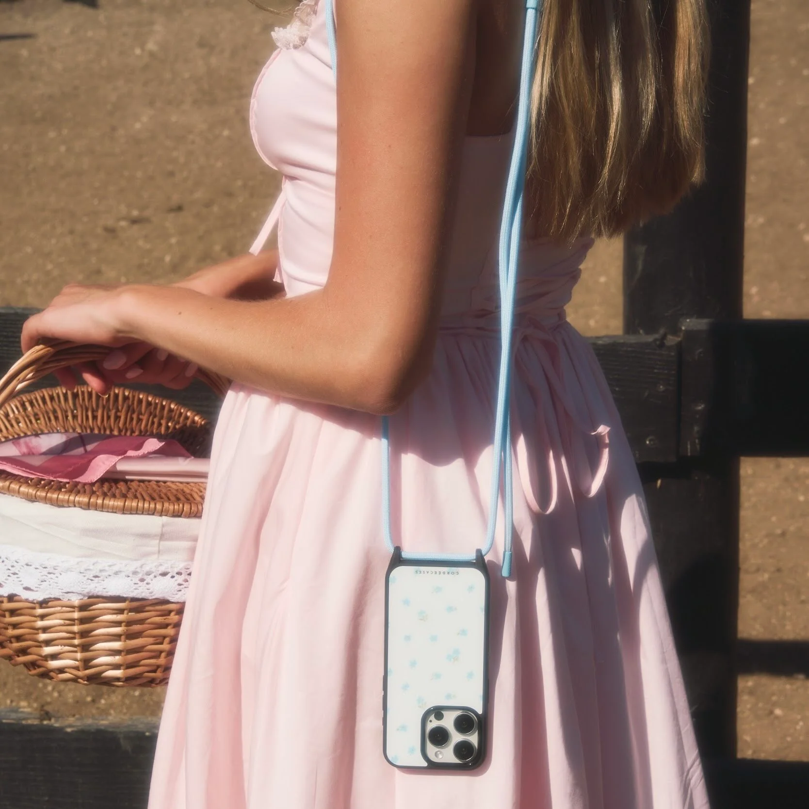 Cairo Phone Strap Set Floral Powder Blue - Image 5