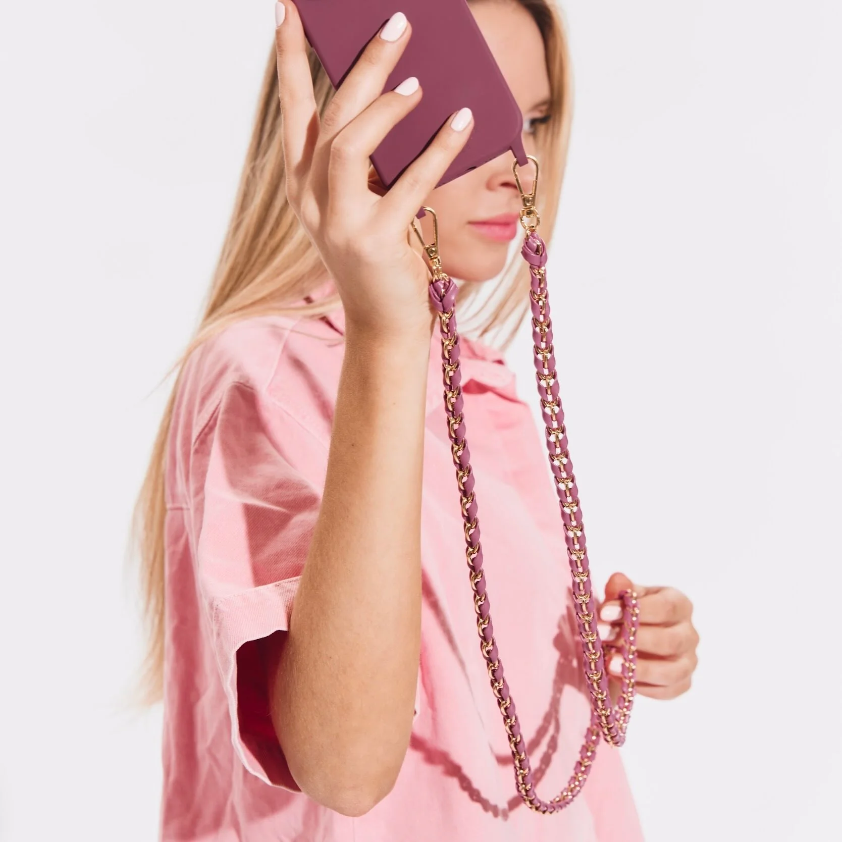 Emi Phone Chain Berry Burgundy - Image 4