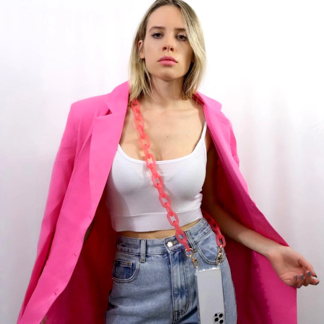 Icy Phone Chain Coral Pink - Image 3